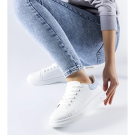 White and blue Leland sneakers 2