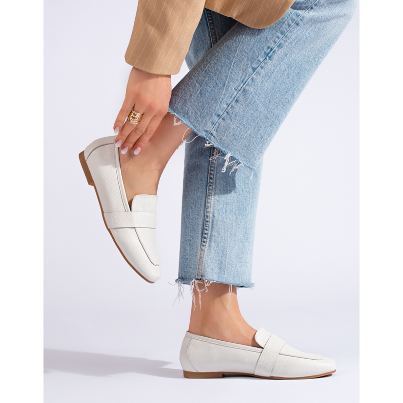La.Fi Classic white shoes loafers 1