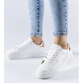 White sneakers on the Montclair platform 1