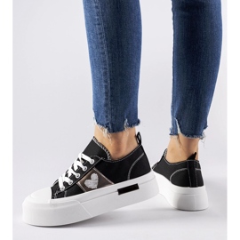 Black and silver Lawton platform sneakers 1