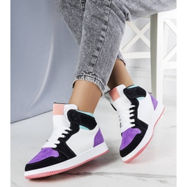 Purple high-top sneakers from Kari 1