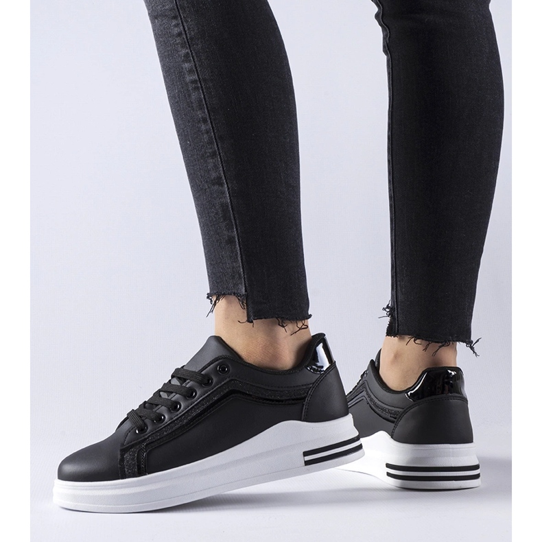 Black Mayfield platform sneakers 1