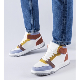 Elizabeth's purple high-top sneakers 1