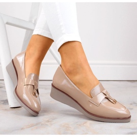 Vinceza W JAN263B wedge shoes, beige 2