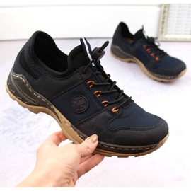 Comfortable Rieker W RKR644 shoes, navy blue 1 Comfortable Rieker W RKR644 shoes, navy blue 1