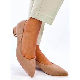 Marani Khaki low heel pumps beige 2