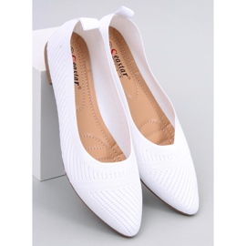Kayla White woven ballet flats 1