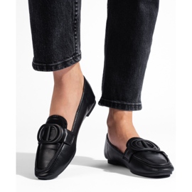 Elegant Women's Shelovet black moccasins 1