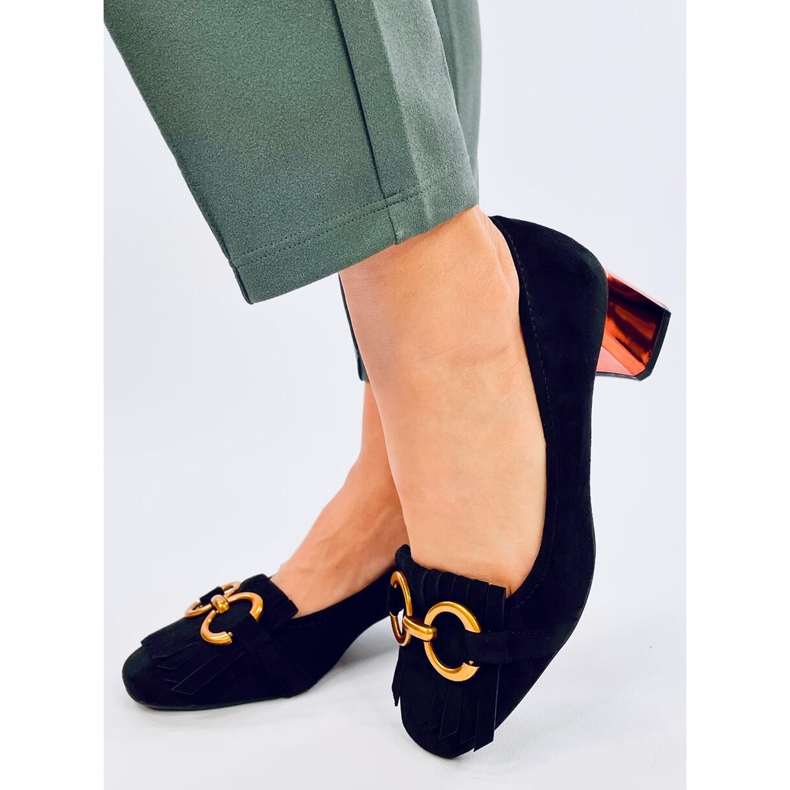 Weinn Black copper heel pumps 2