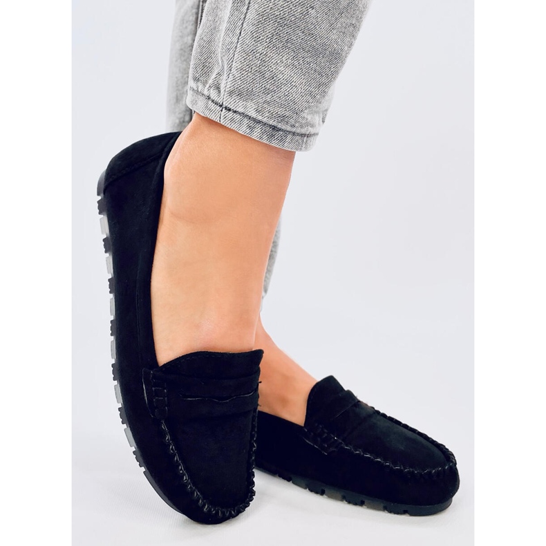 Anaya Black suede loafers for women 1 Anaya Black suede loafers for women 1