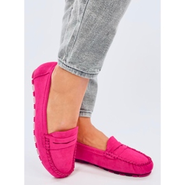 Anaya Fuchsia suede women's loafers pink 2