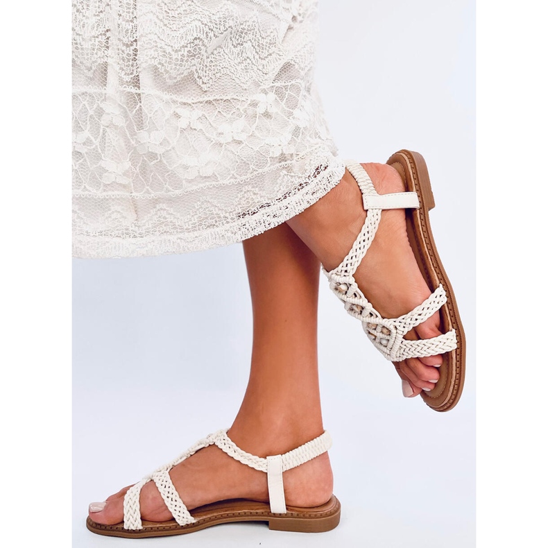 Ashes Beige boho string sandals 2