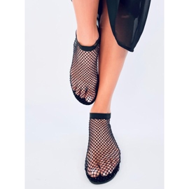 Peyton Black mesh sandals with rhinestones 2