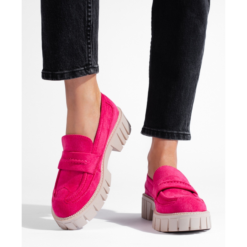 Suede women's shoes pink 2