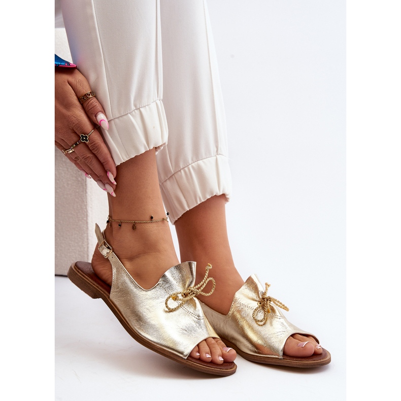 Zazoo 2898 Leather Flat Sandals Gold G1/2 golden 2 Zazoo 2898 Leather Flat Sandals Gold G1/2 golden 2