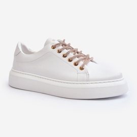 Leather Women's Sports Shoes CheBello 4362 White 2