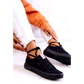 Women's Sneakers Tied Cross Jeans JJ2R4039C Black 4