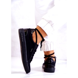 Women's Sneakers Tied Cross Jeans JJ2R4039C Black 3