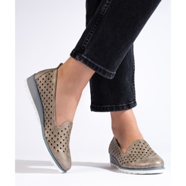 Women's gold openwork lords by Daszyński golden 2