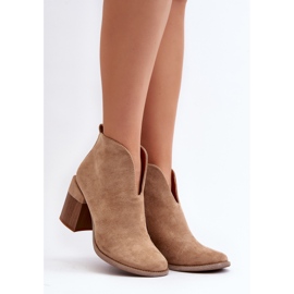Beige Women's Boots with Massive High Heels Nolira 2