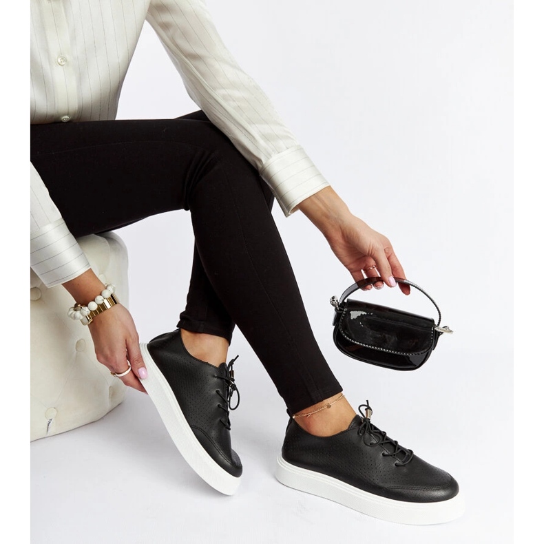 Laytonville black perforated sneakers 1 Laytonville black perforated sneakers 1