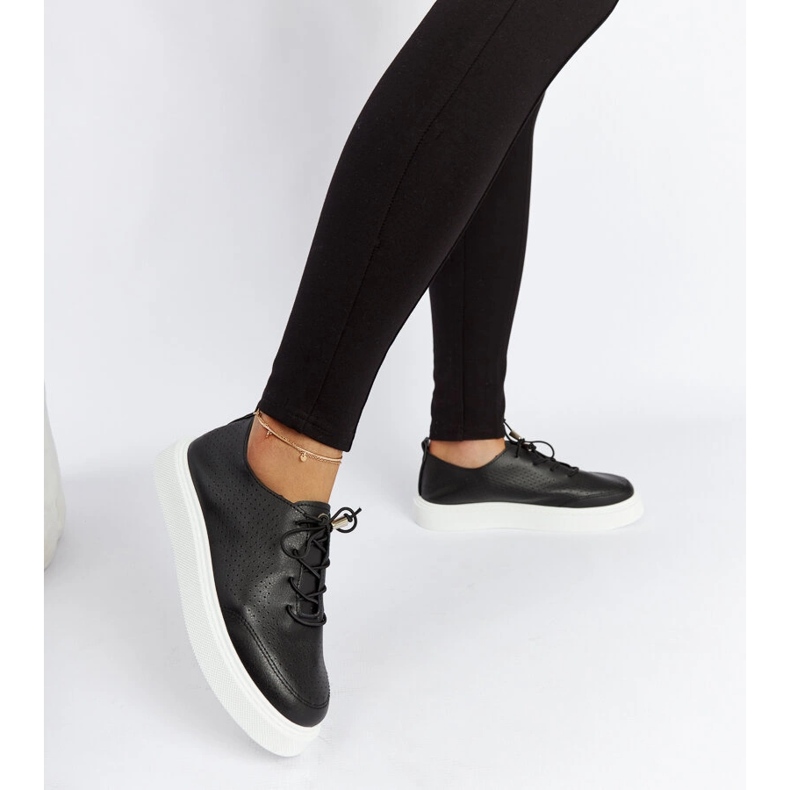 Laytonville black perforated sneakers 2 Laytonville black perforated sneakers 2