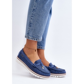 Women's Openwork Moccasins Blue Twista 2