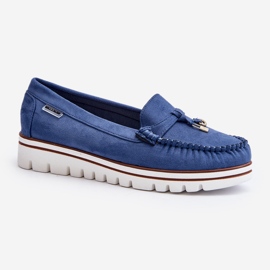 Women's Moccasins On The Platform Blue Railav 2