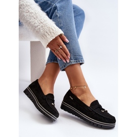 Women's Moccasins on the Platform Black Railav 2