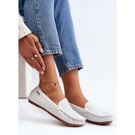 Women's Openwork Moccasins White Rasirna 2