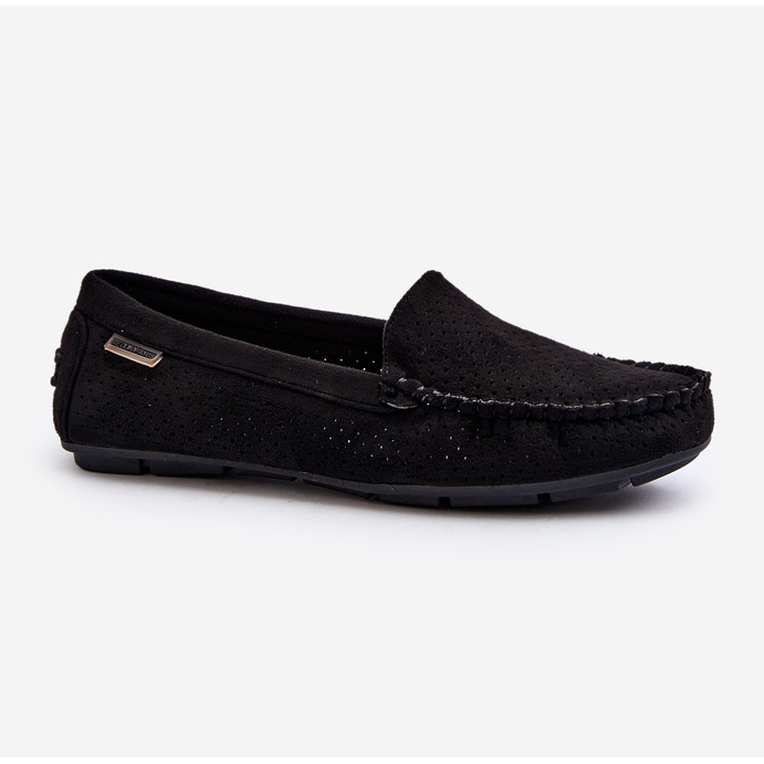 Women's Openwork Moccasins Black Rasirna 2