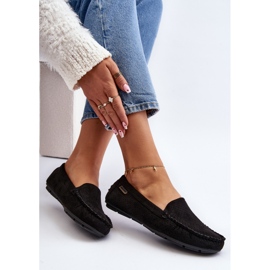Women's Openwork Moccasins Black Rasirna 1