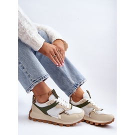 Women's Sneakers Sports Shoes Beige-Green Ralita 1