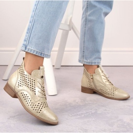 Potocki W WOL205 gold openwork ankle boots golden 2