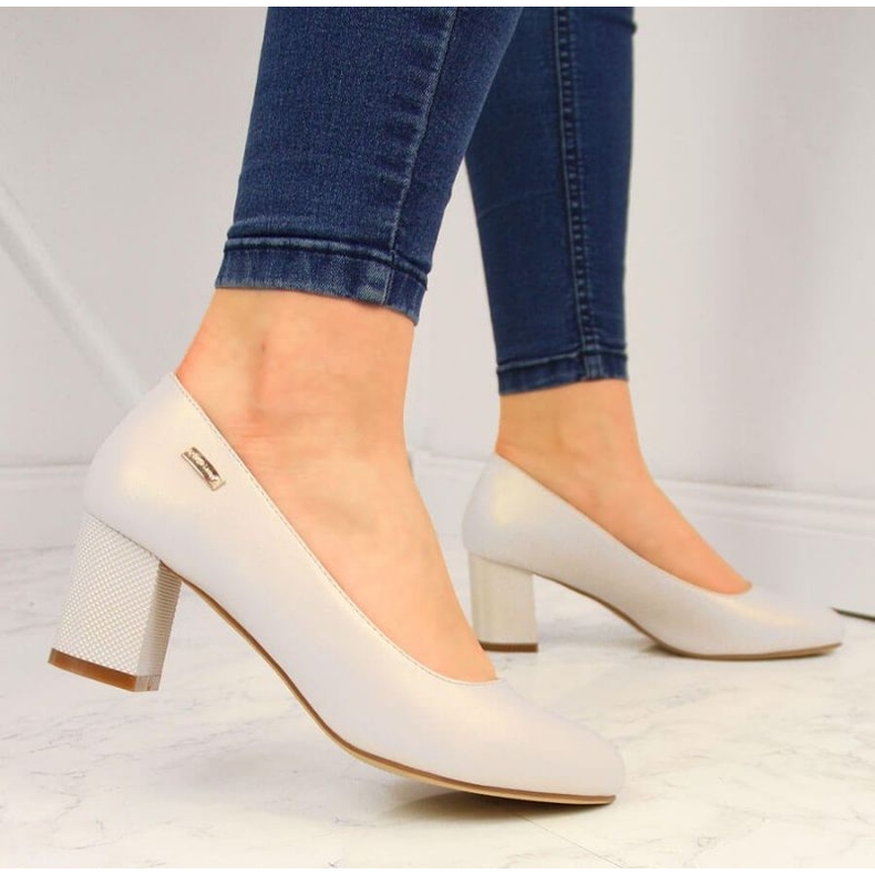Sergio Leone W SK314B pumps, pearl beige 2