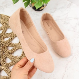 EVento W EVE205B suede ballet flats, beige 1