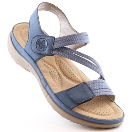 Comfortable Rieker W RKR587 blue sandals 1
