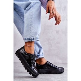 Fashionable Lacquered Sneakers Big Star KK274044 Black 1