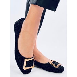 Ells Black buckle ballet flats 2