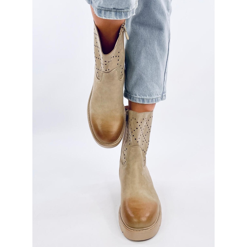 Issey Green openwork boots 1