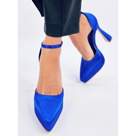 Carlie Navy platform pumps blue 1