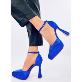 Carlie Navy platform pumps blue 2