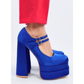 Prandi Blue satin platform pumps 2 Prandi Blue satin platform pumps 2