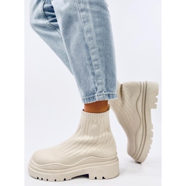 Socks high ankle Silva Beige 1