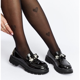 Black patent leather moccasins Goe NN2N4200 1