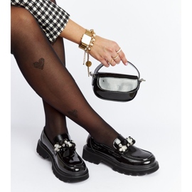 Black patent leather moccasins Goe NN2N4200 2