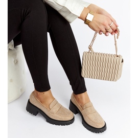 Beige moccasins with a massive heel from Parent 1