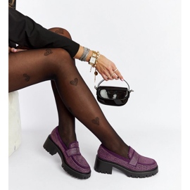 Purple loafers with a massive heel from Parent violet 2