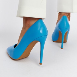 Blue high-heeled Tenmile pumps 2
