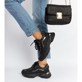 Black massive sneakers with Euclid rhinestones 2